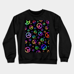 COLORFUL Retro Peace Sign Crewneck Sweatshirt